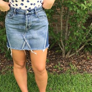 Two-toned pacsun blue jean skirt